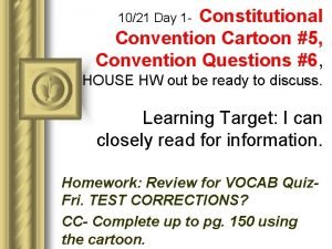 Constitutional convention cartoon Constitutional convention cartoon