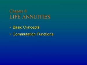 Commutation function