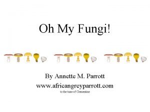 Oh My Fungi By Annette M Parrott www