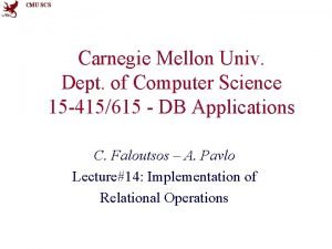 CMU SCS Carnegie Mellon Univ Dept of Computer