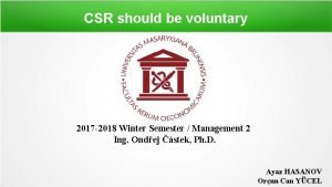 Csr voluntary