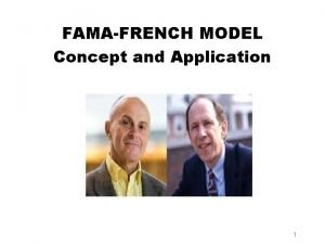 FAMAFRENCH MODEL Concept and Application 1 Learning Objectives