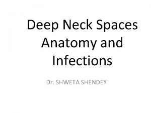 Deep Neck Spaces Anatomy and Infections Dr SHWETA