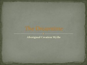 Aboriginal creation story