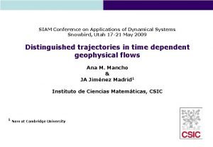 Siam conference on applications of dynamical systems