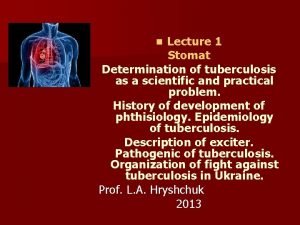 Pathogenesis of tuberculosis