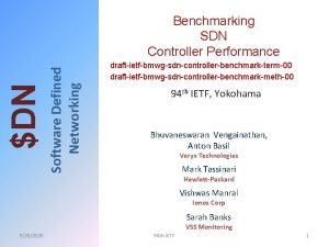 Software Defined Networking DN Benchmarking SDN Controller Performance