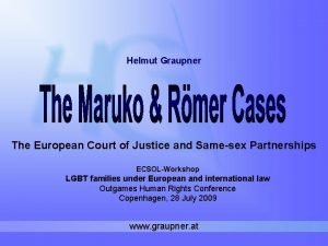 Helmut Graupner The European Court of Justice and