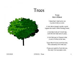 The tree poem The tree poem