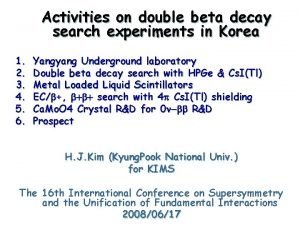 Activities on double beta decay search experiments in