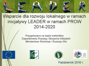 Wsparcie dla rozwoju lokalnego w ramach inicjatywy leader