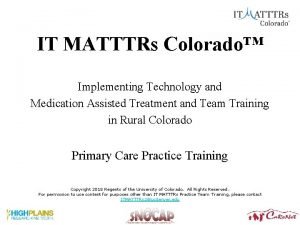 Medication assisted treatment colorado