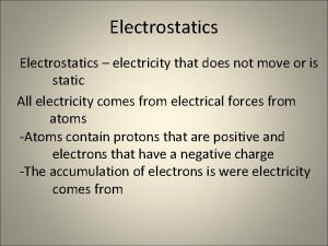 Electricity that does not move