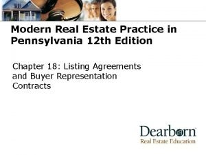 Modern real estate practice in pennsylvania