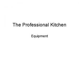 Pengertian kitchen equipment