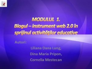 MODULUL 1 Blogul instrument web 2 0 n