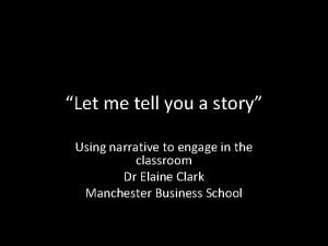 Let me tell your story