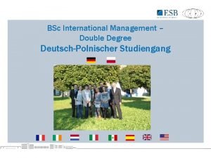 International management double degree