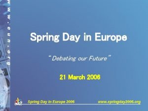Spring day in europe