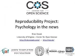 Brian nosek reproducibility project