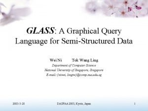 GLASS A Graphical Query Language for SemiStructured Data