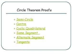 Circle theorem semicircle