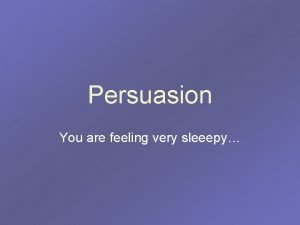 Persuasion You are feeling very sleeepy Bumper Stickers