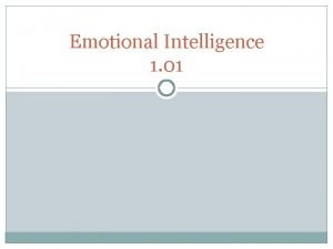 Goleman's four domains of emotional intelligence
