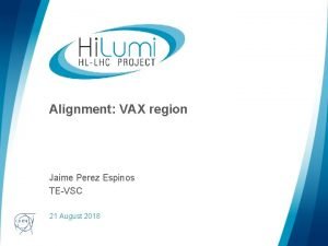 Alignment VAX region Jaime Perez Espinos TEVSC logo