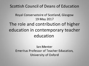 Scottish council of deans of education