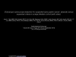 Endoscopic submucosal dissection for suspected early gastric cancer