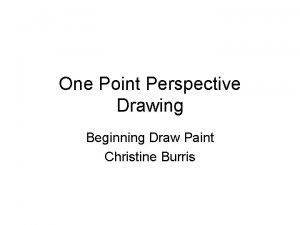 One Point Perspective Drawing Beginning Draw Paint Christine