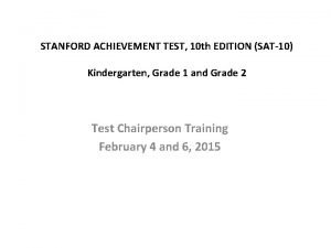 Sat 10 practice test kindergarten