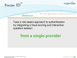 Experian precise id