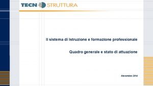 Il sistema di Istruzione e formazione professionale Quadro