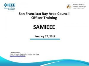 San Francisco Bay Area Council Officer Training SAMIEEE