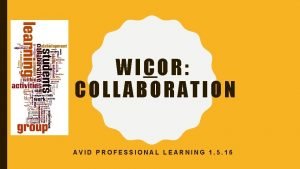 Avid strategies for collaboration