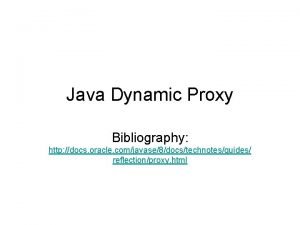 Java dynamic proxy