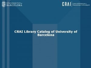 University of barcelona library