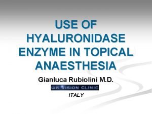 Hyaluronidase enzyme