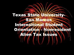 Texas state new student orientation