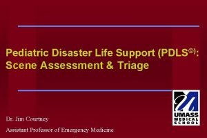 Pediatric Disaster Life Support PDLS Scene Assessment Triage