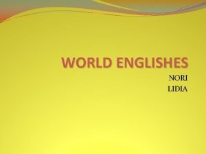 World englishes definition