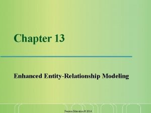 Chapter 13 Enhanced EntityRelationship Modeling Pearson Education 2014