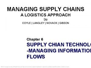 MANAGING SUPPLY CHAINS A LOGISTICS APPROACH 9 e