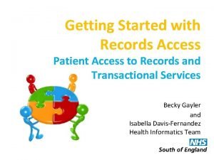 Getting Started with Records Access Patient Access to