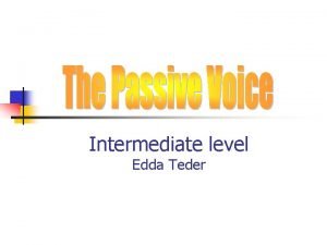 Passive voice past tense