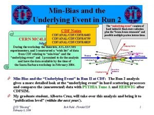 MinBias and the Underlying Event in Run 2