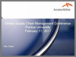 Purdue global supply chain management