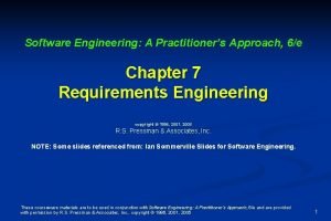 Software Engineering A Practitioners Approach 6e Chapter 7